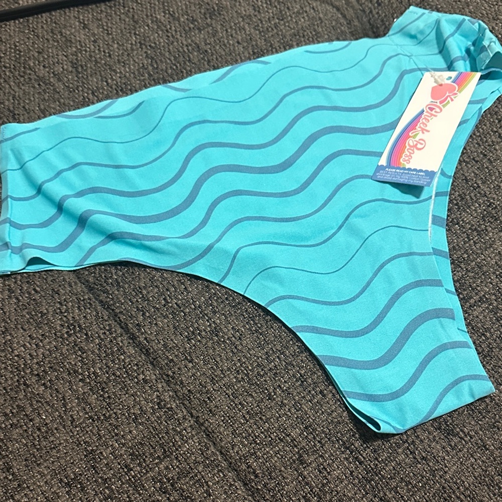 NWT Size Medium Cheek Boss Blue Wave Panty
